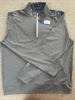 Men's Heather Onyx Quarter-Zip Performance Pullover